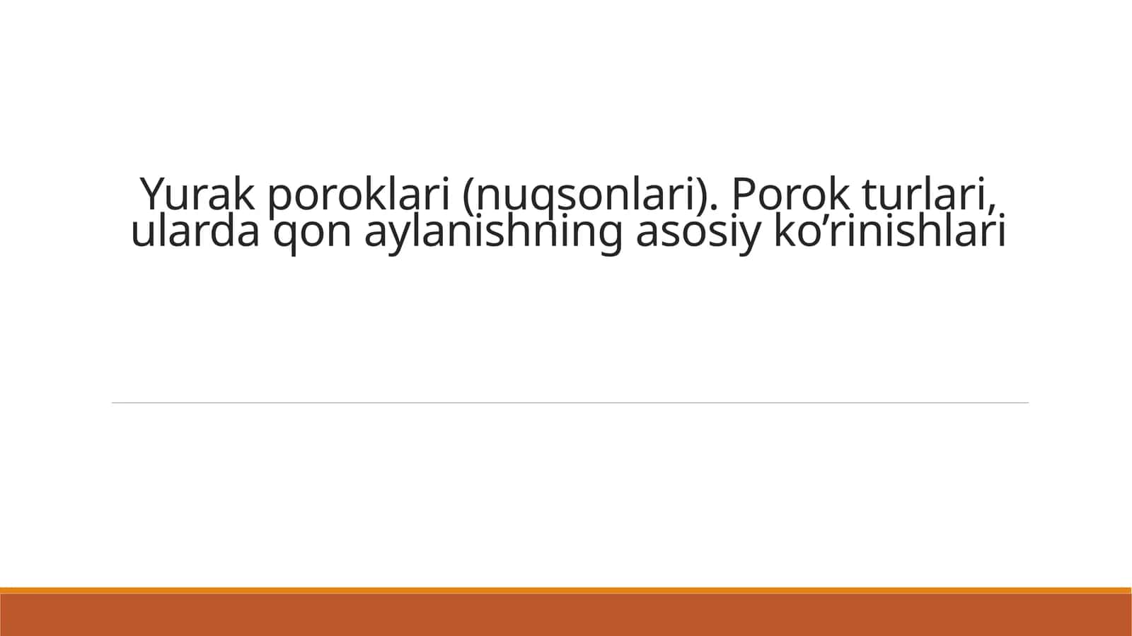Yurak poroklari (nuqsonlari) 1