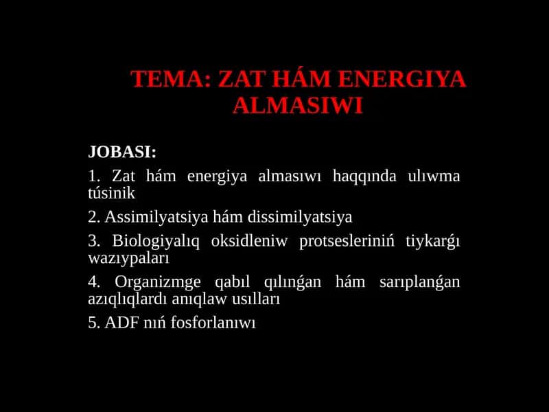 ZAT HÁM ENERGIYA ALMASIWI 1
