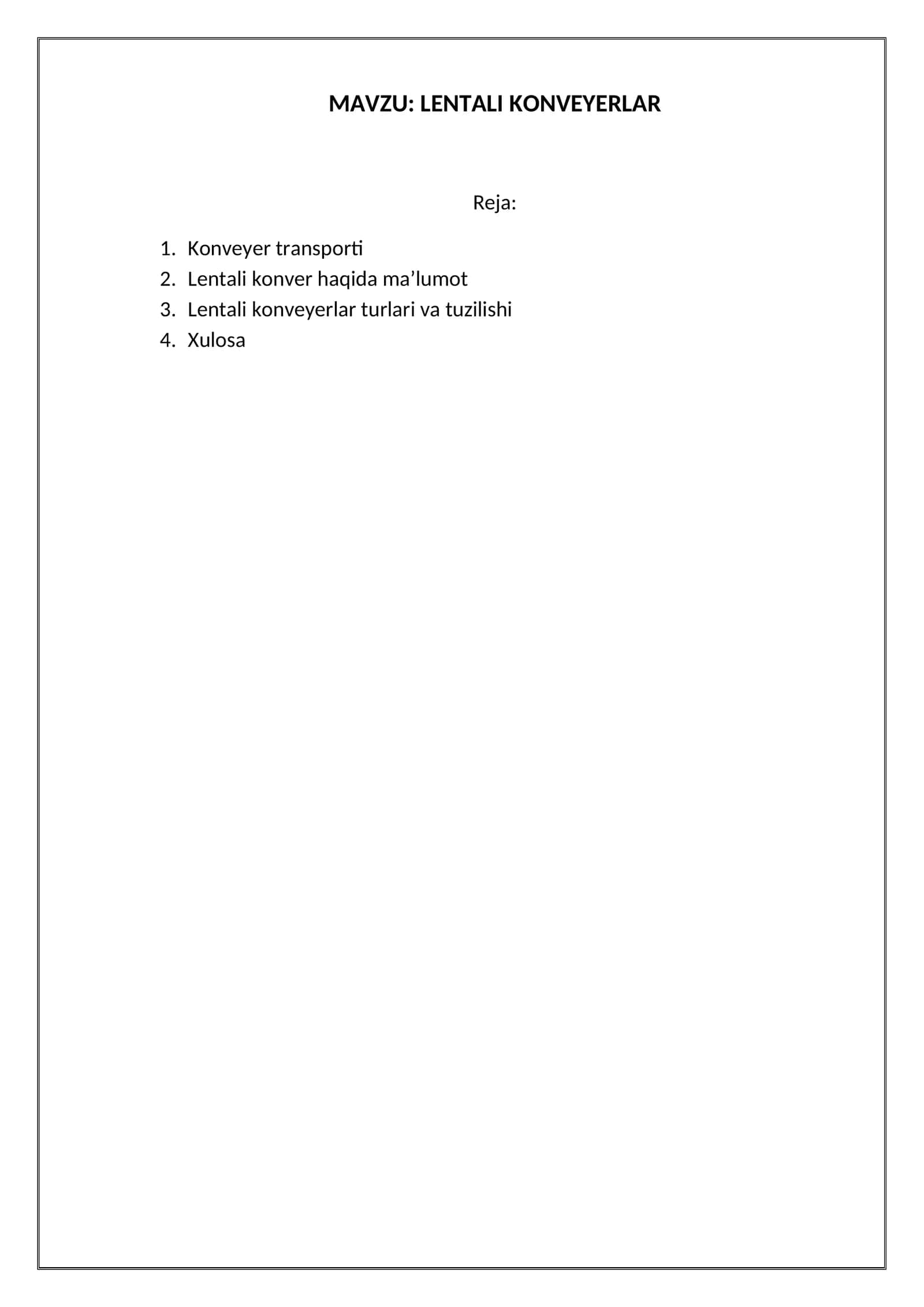 LENTALI KONVEYERLAR 1