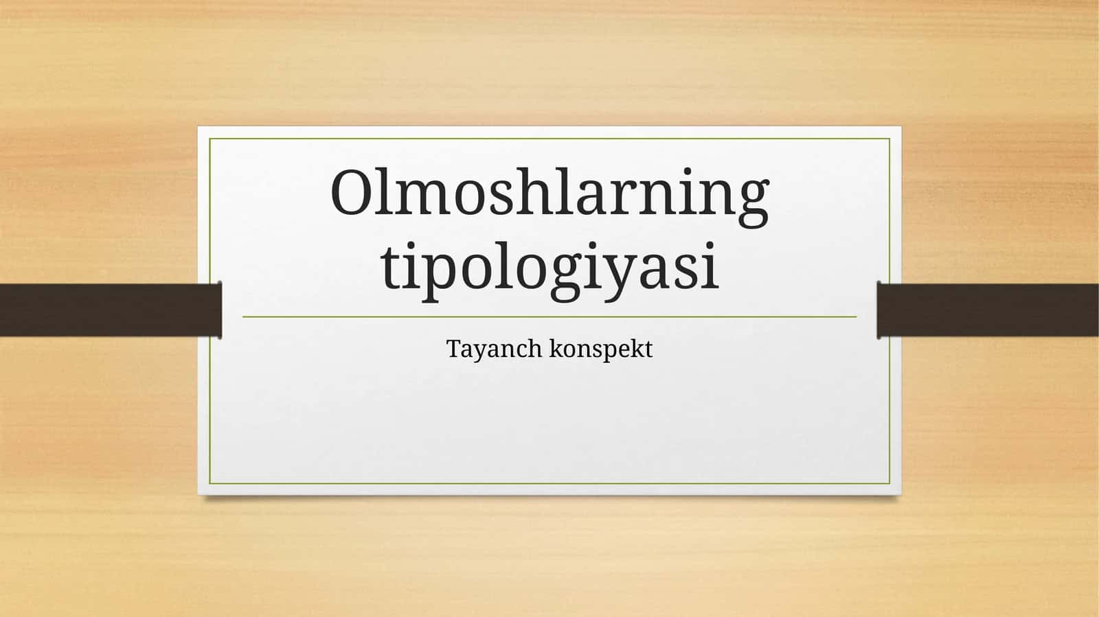 Olmoshlarning Tipologiyasi (Tayanch Konspekt) 1