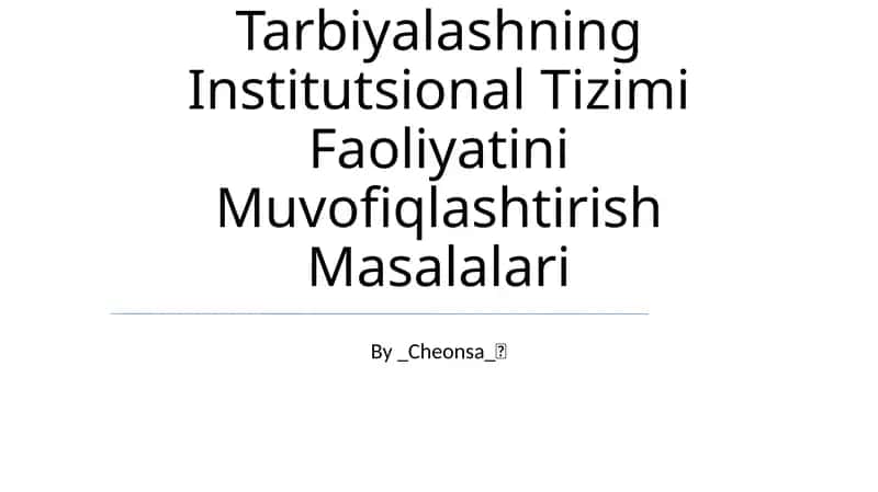 Yoshlarni Milliy Goya Ruhida Tarbiyalashning Institutsional Tizimi Faoliyatini Muvofiqlashtirish Masalalari 1