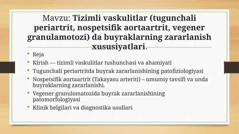 Tizimli vaskulitlar 1