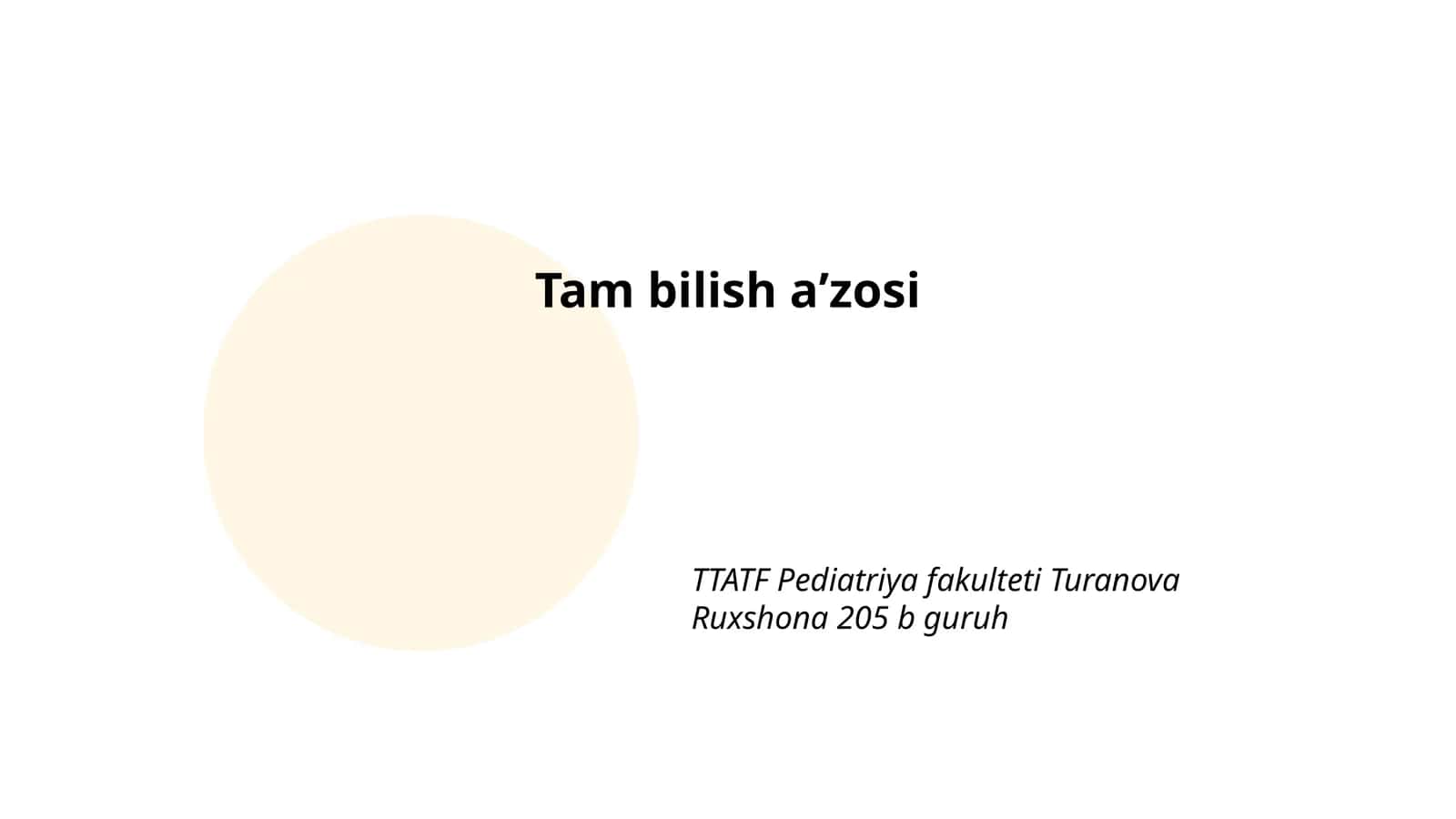 Tam bilish aʼzosi 1