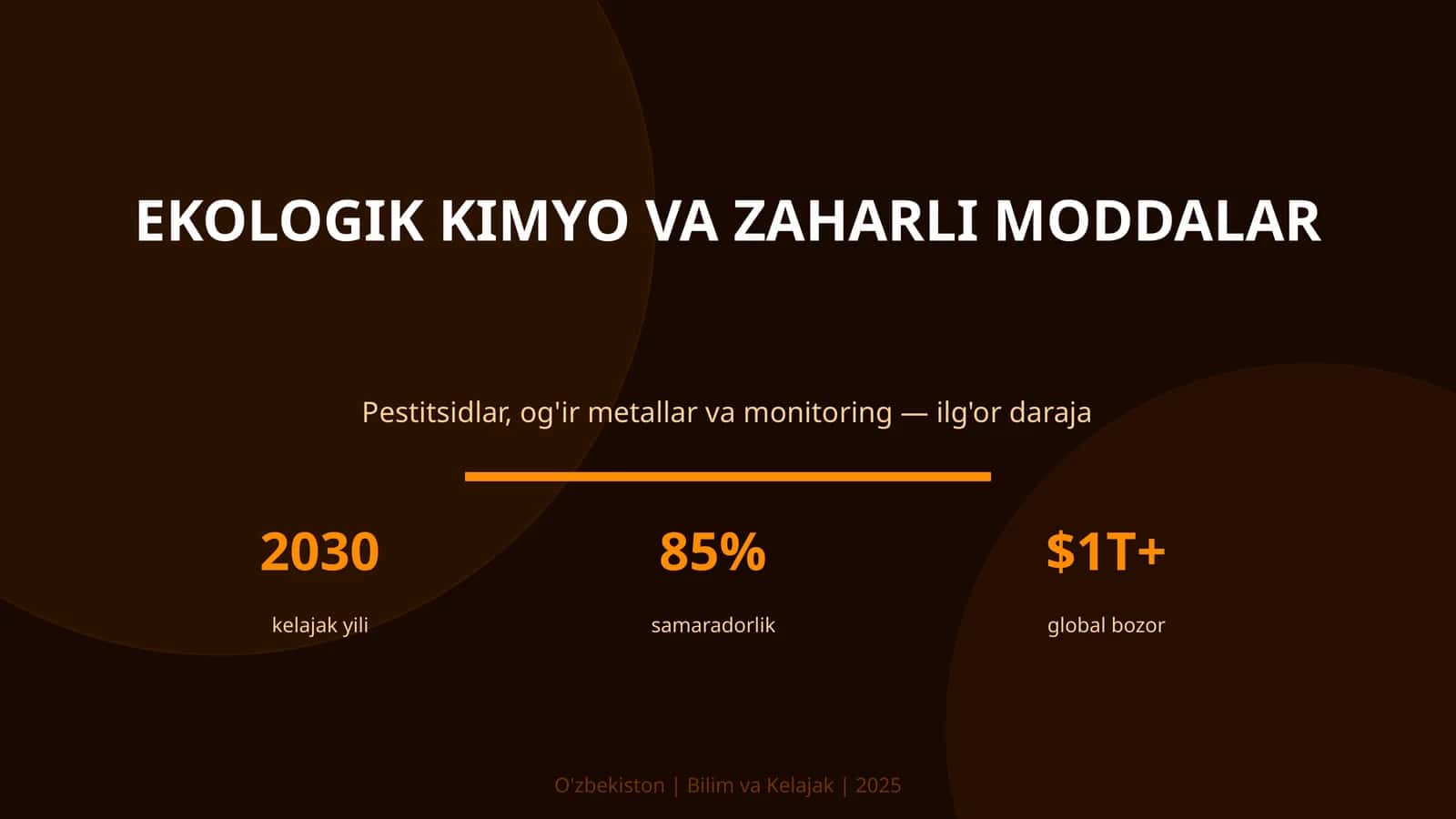 Ekologik kimyo va zaharli moddalar 1