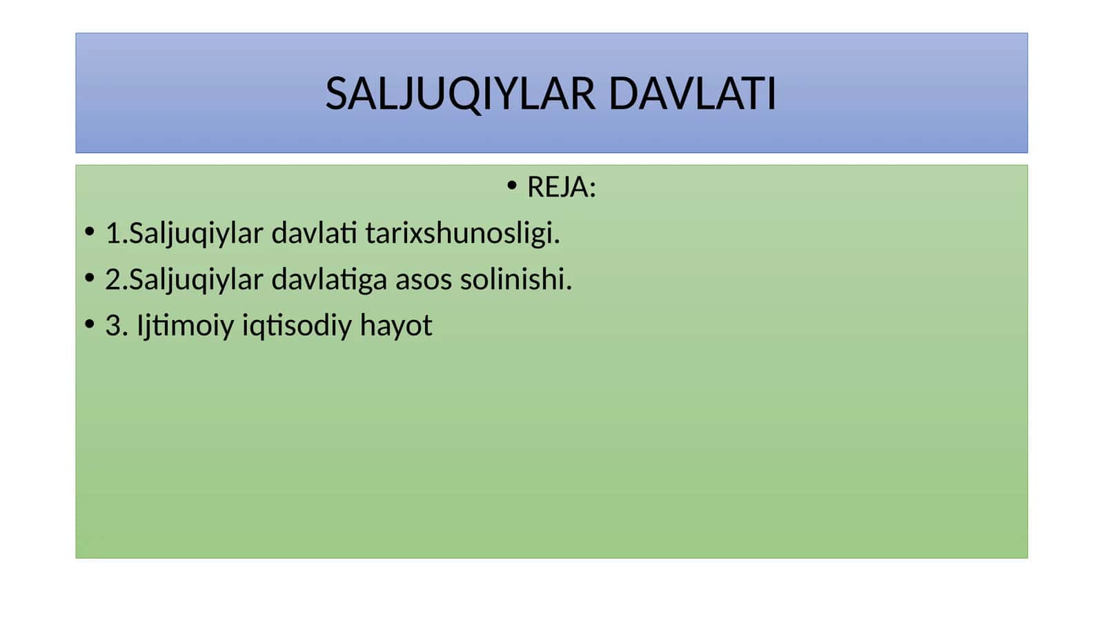 SALJUQIYLAR DAVLATI 1
