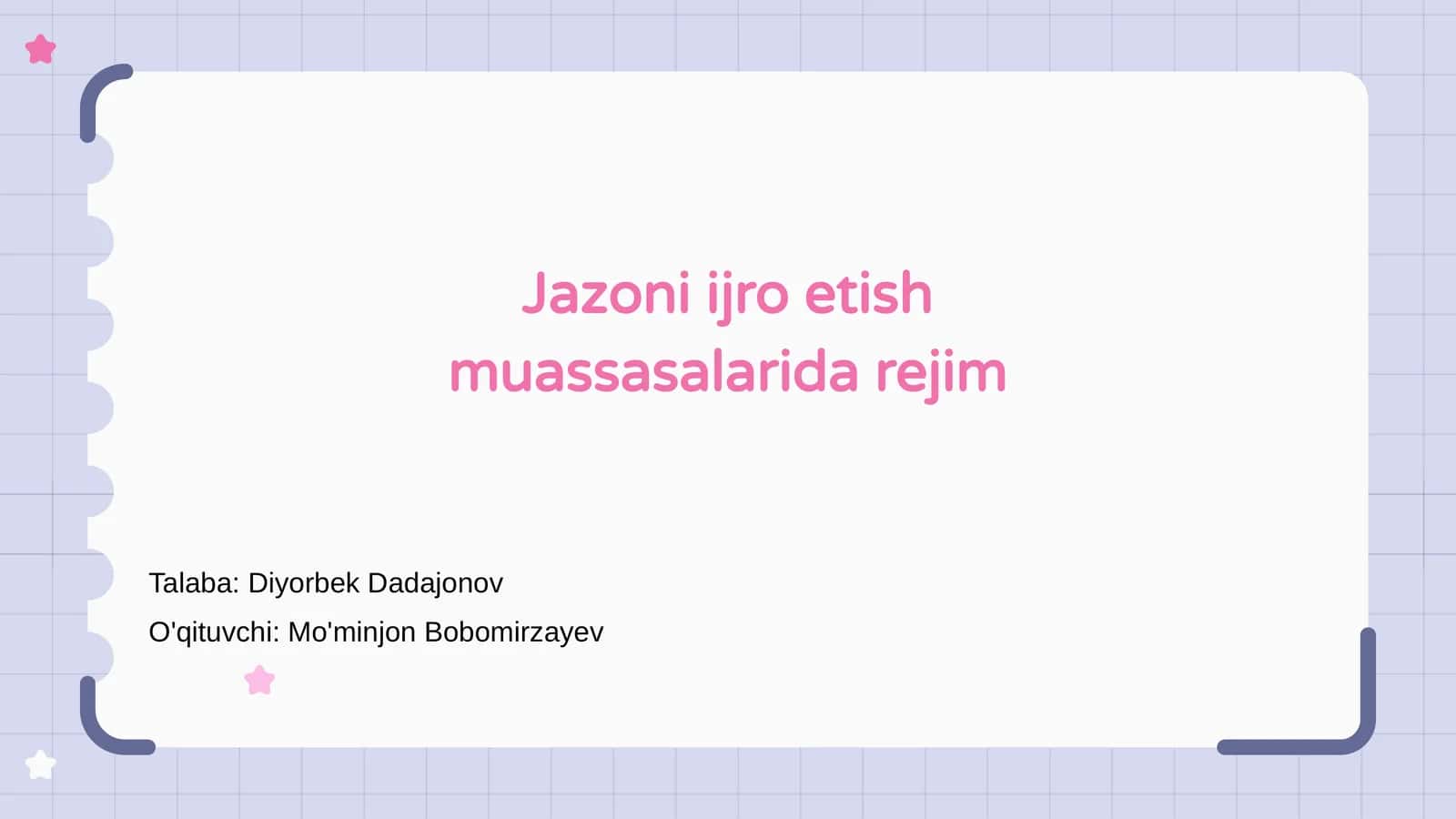 Jazoni ijro etish muassasalari - tushuncha 1