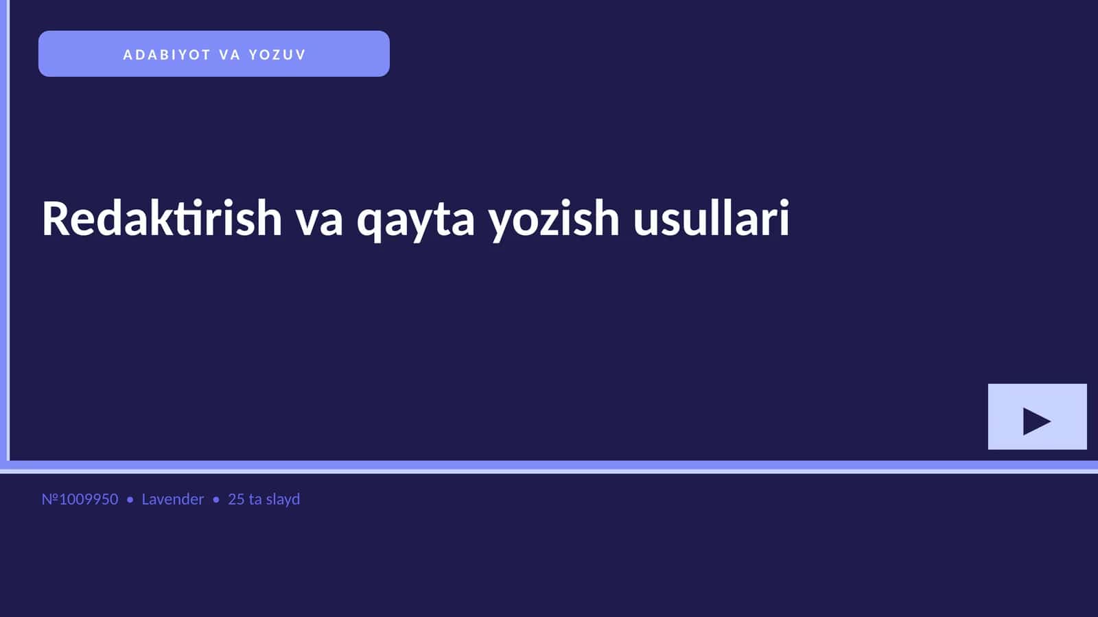 Redaktirish va qayta yozish usullari 1