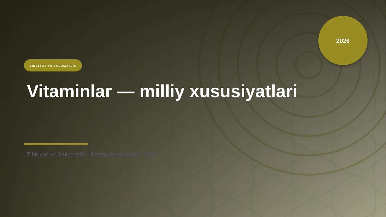 Vitaminlar — milliy xususiyatlari 1