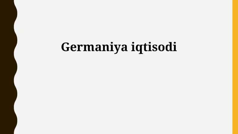 Germaniya iqtisodi 1