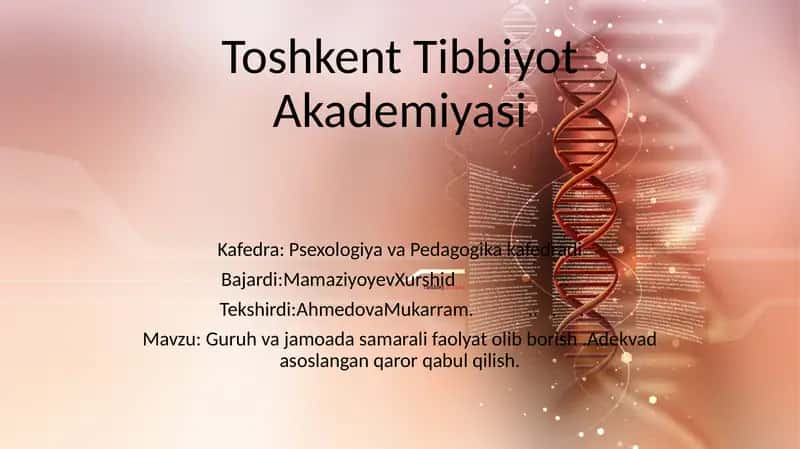 Guruh va jamoada samarali faoliyat olib borish 1