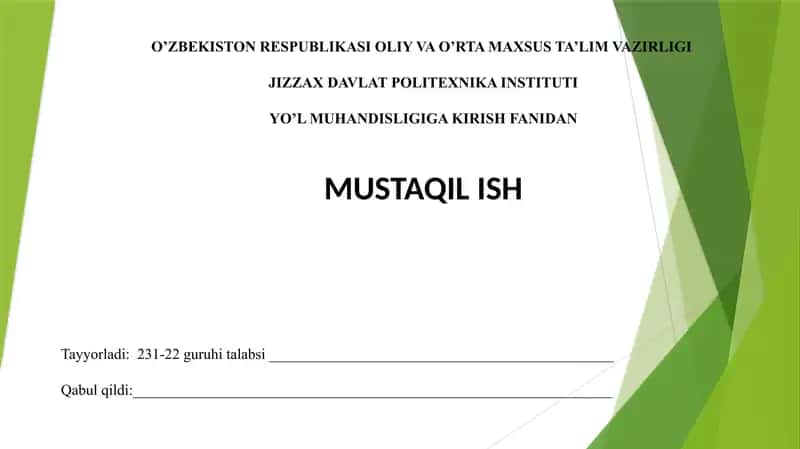 Geosintetik materiallarning qo‘llanilishi 1