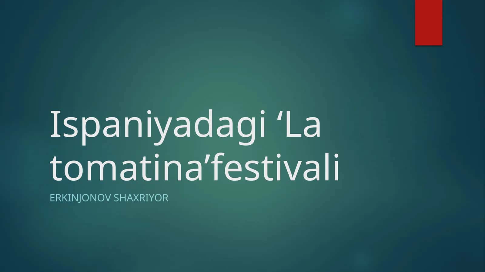 Ispaniyadagi La Tomatina festivali 1