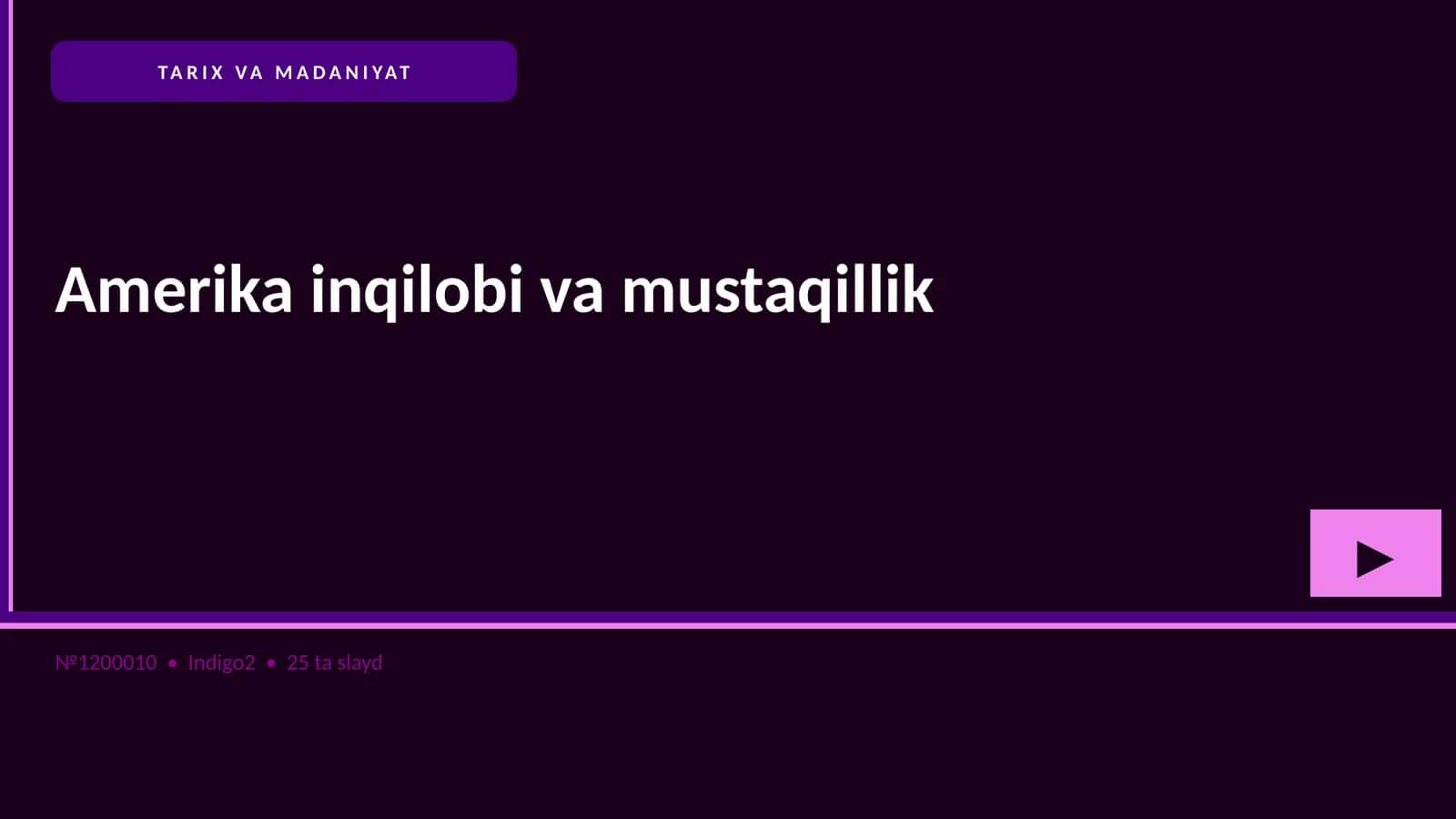 Amerika inqilobi va mustaqillik 1