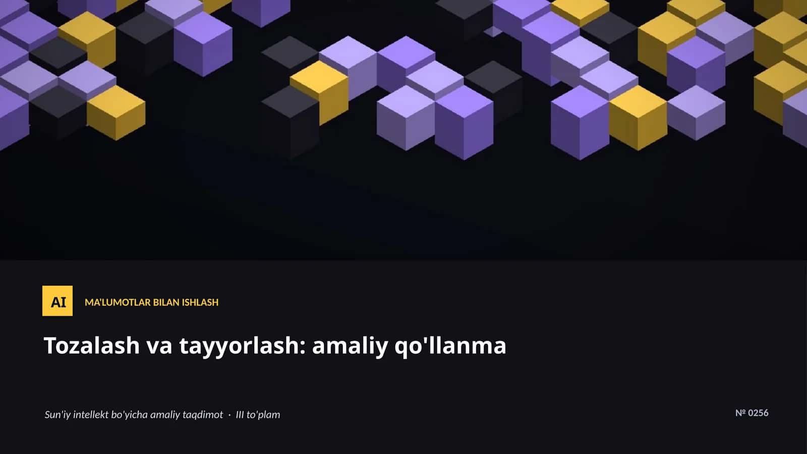 Tozalash va tayyorlash: amaliy qo'llanma 1