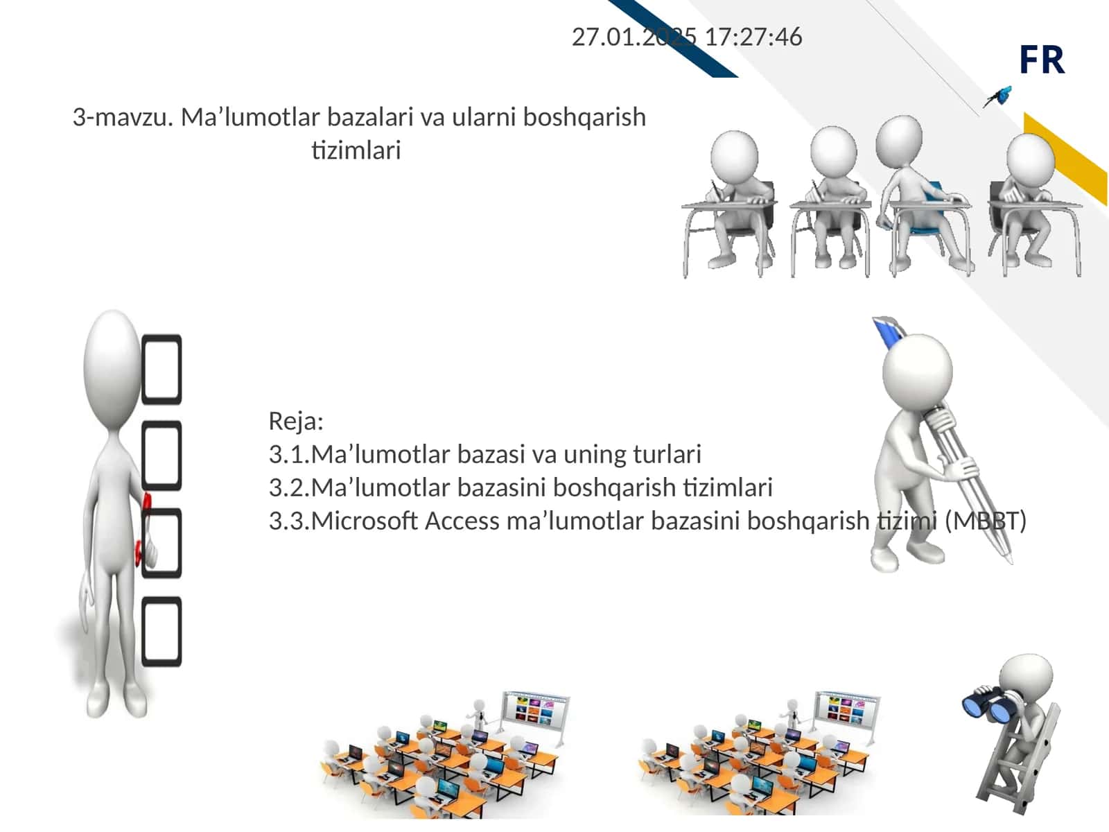 Microsoft Access ma’lumotlar bazasini boshqarish tizimi (MBBT) 1