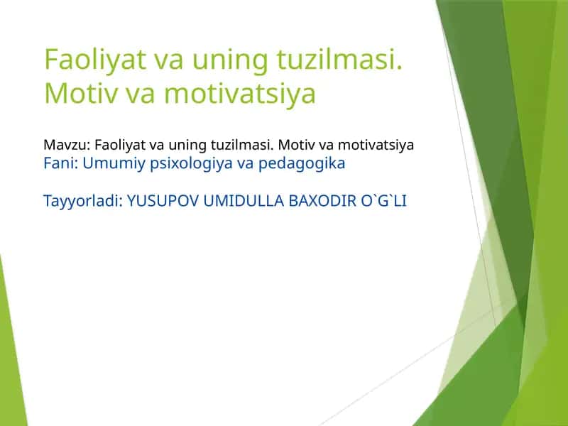 Faoliyatvauning tuzilmasi 1