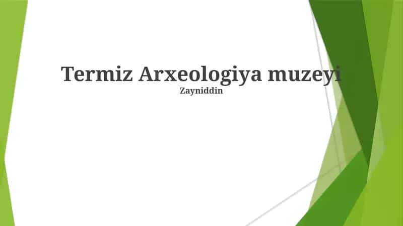 Termiz Arxeologiya muzeyi 1