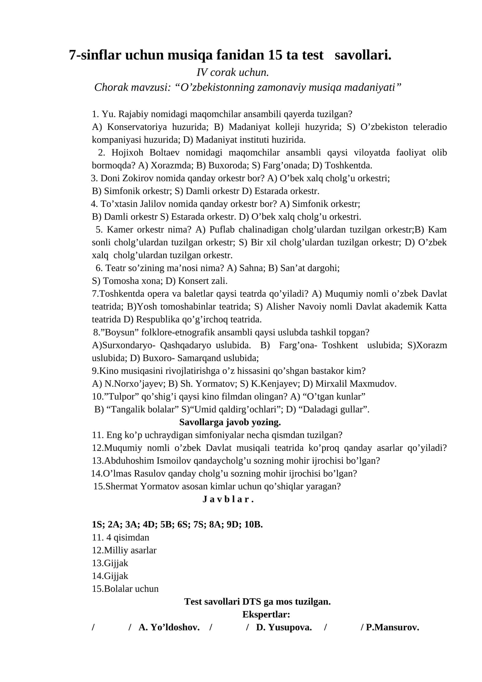 O’zbekistonning zamonaviy musiqa madaniyati 1
