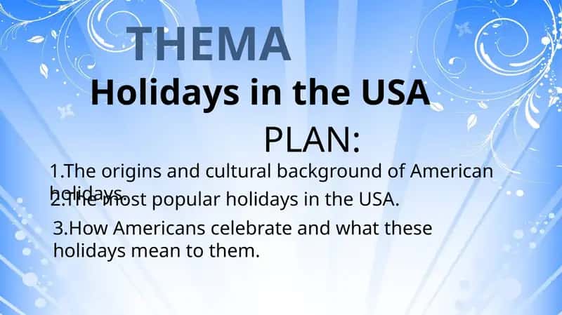 Holidays in the USA 1