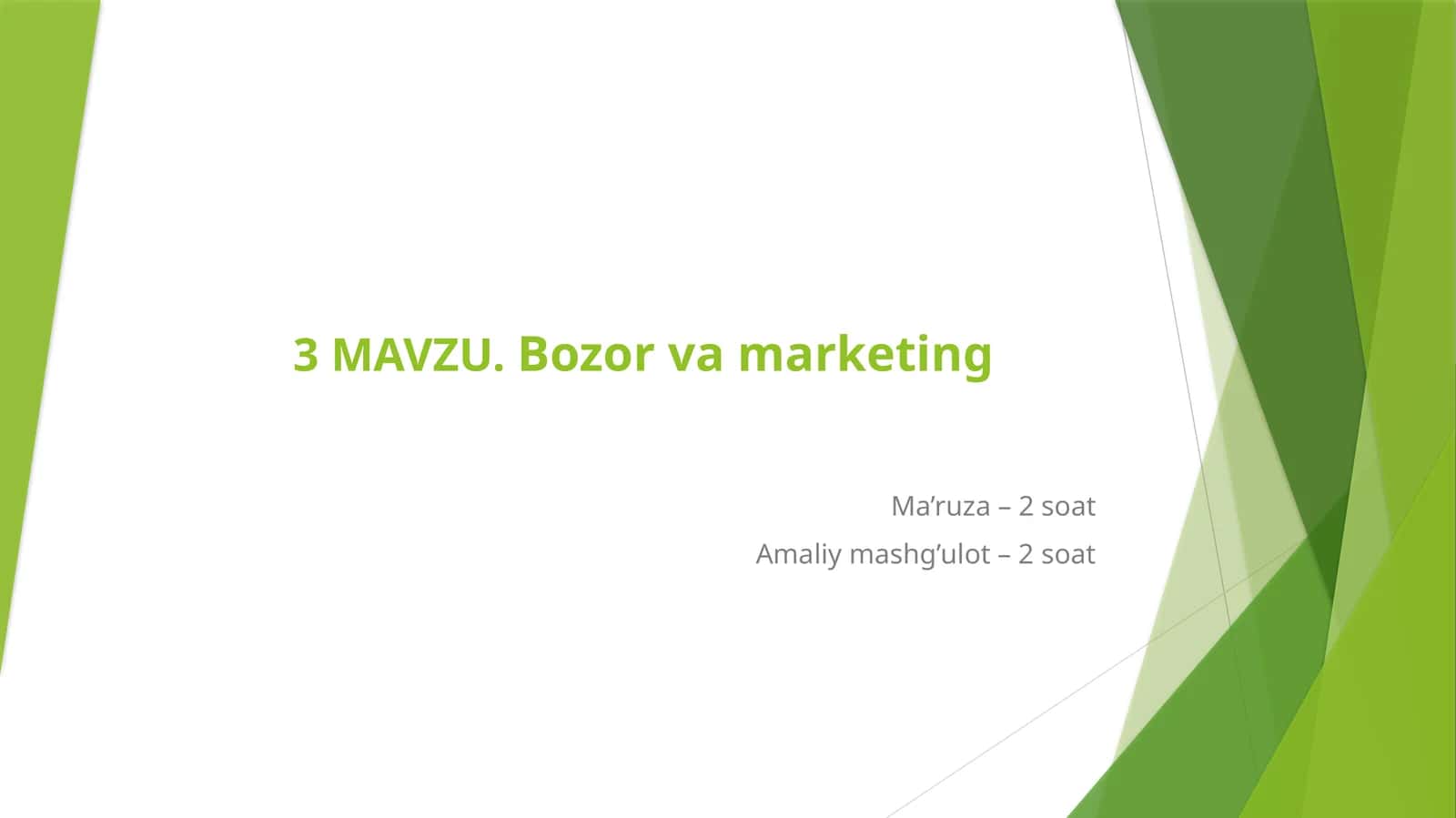 Bozor va marketing 1