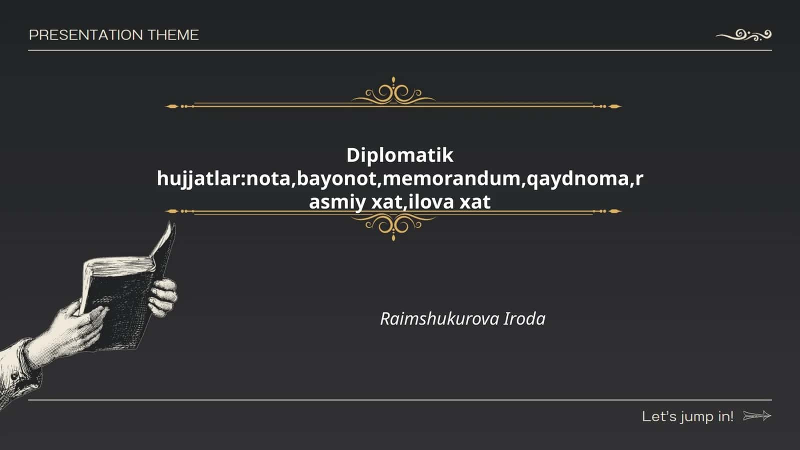 Diplomatik hujjatlar 1