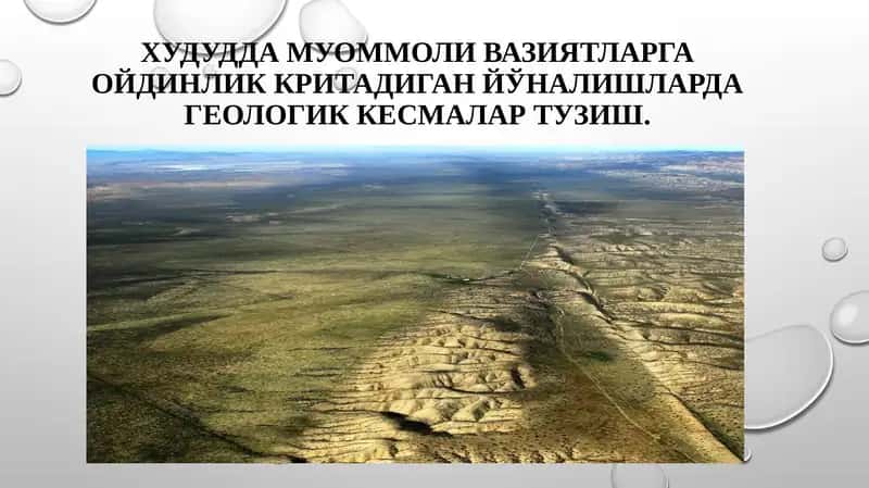 Hududning geologik xaritasi 1