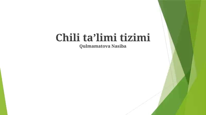 Chili taʼlimi tizimi 1