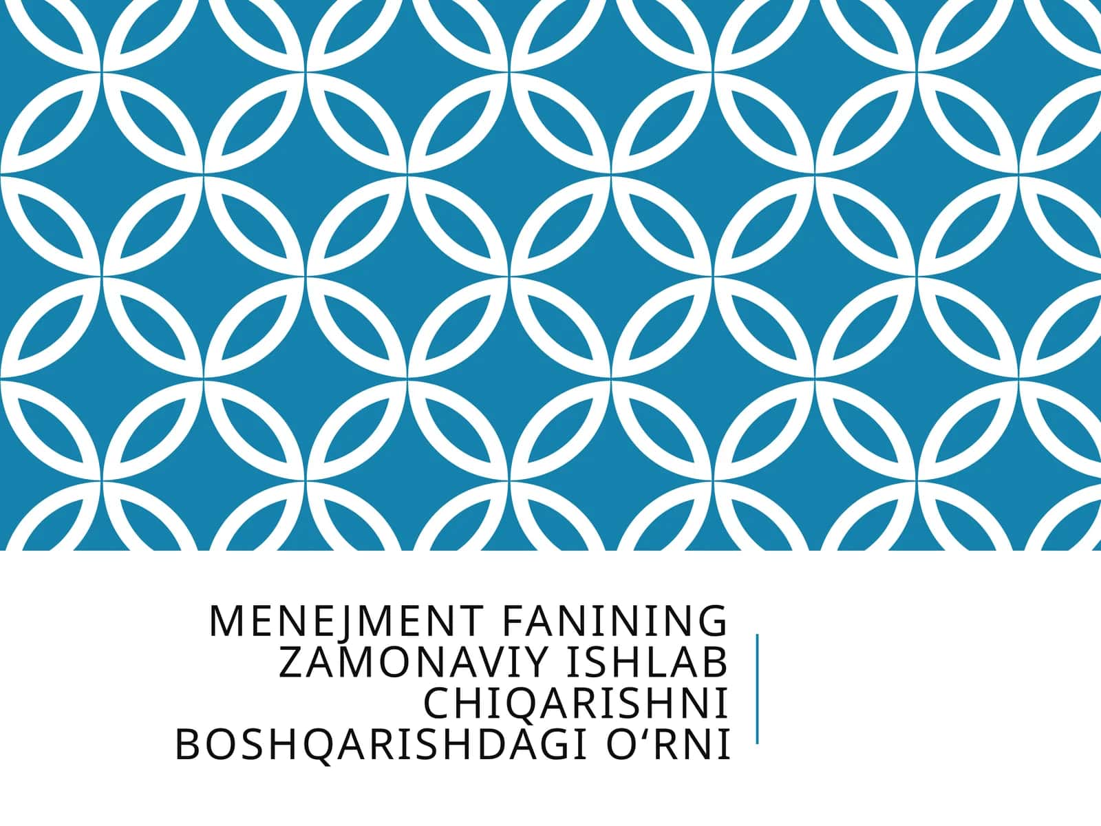 Menejmentfanining zamonaviy ishlab chiqarishni boshqarishdagi o‘rni 1