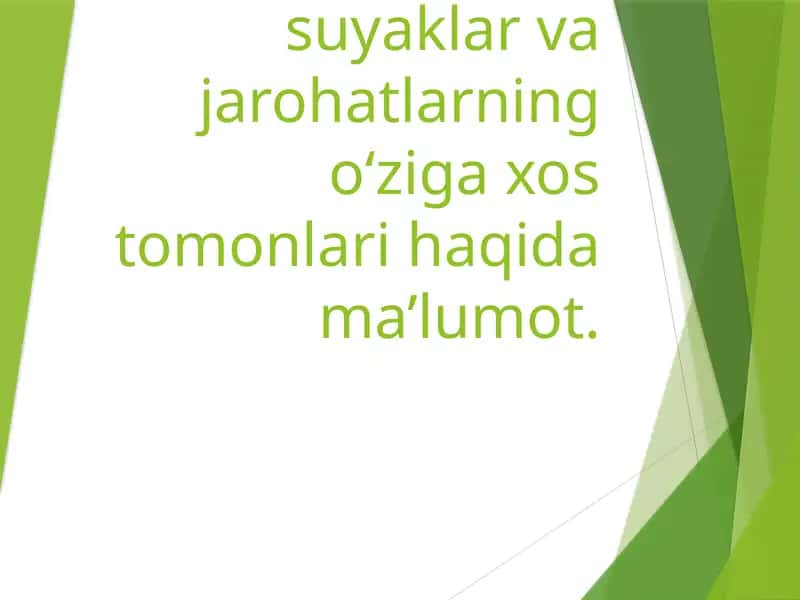 Bolalarda O‘ziga Xos Jarohatlanish 1