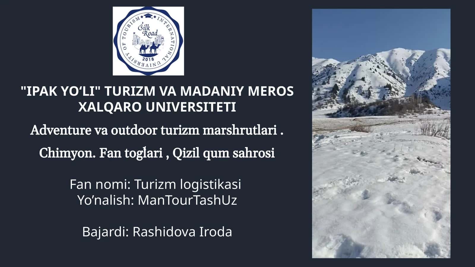 Chimyon. Fan togʻlari , Qizil qum sahrosi 1