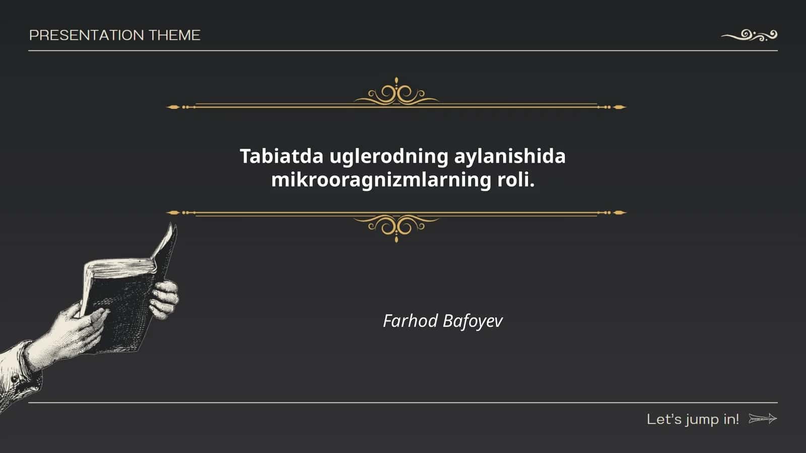 Uglerod aylanishi va mikroorganizmlar roli 1