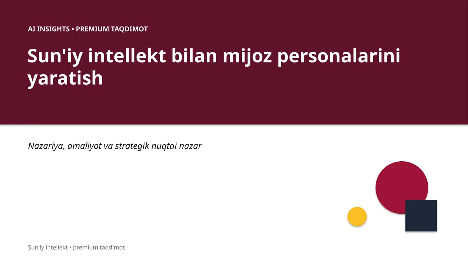 Sun'iy intellekt bilan mijoz personalarini yaratish 1
