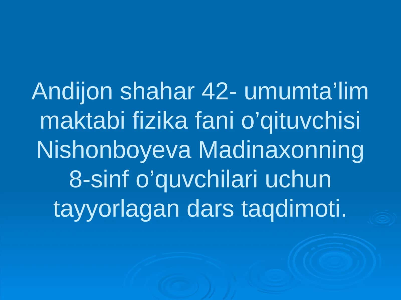8-sinf Fizika fanidan Jismlarning zaryadlanishi dars ishlanma 1