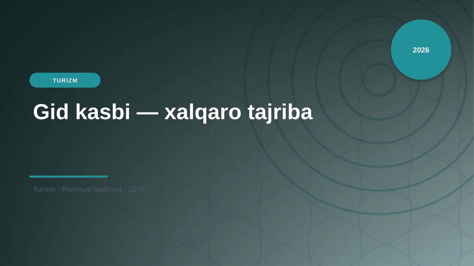 Gid kasbi - xalqaro tajriba 1