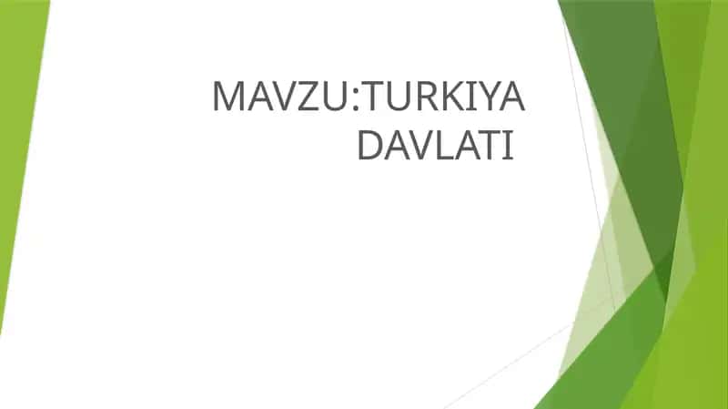 TURKIYA DAVLATI 1