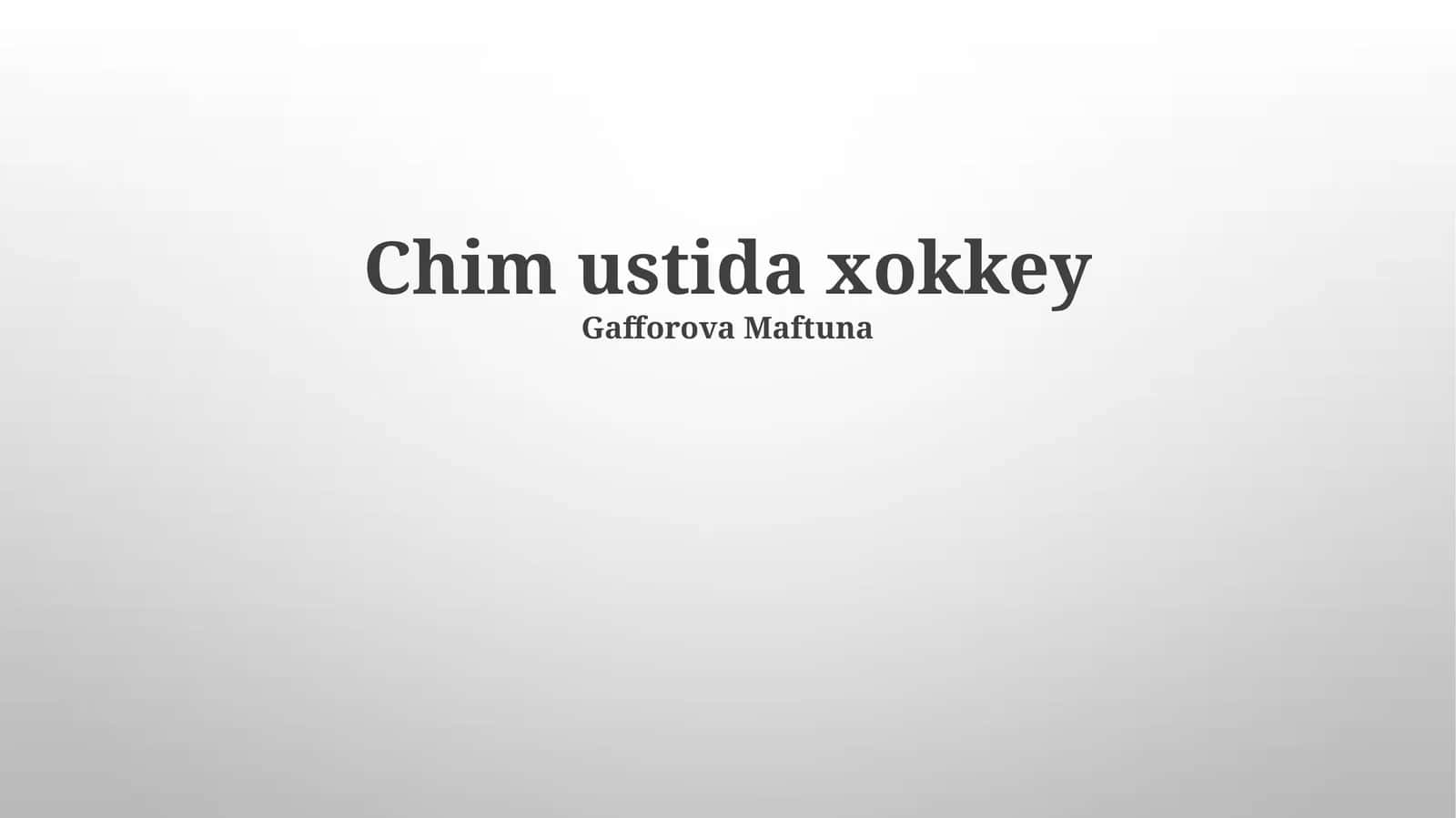 Chim ustida xokkey 1
