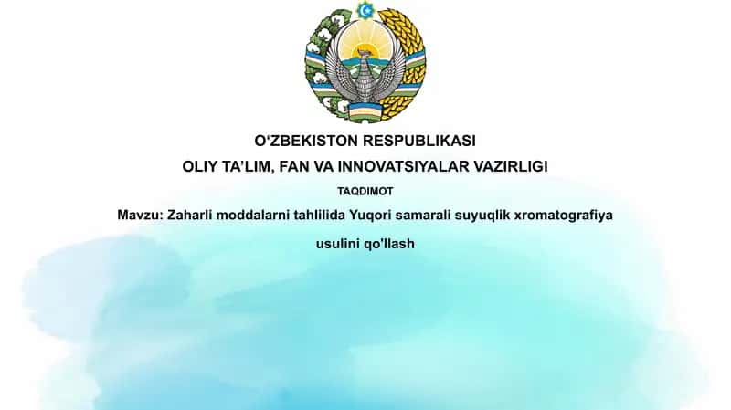 Yuqori Samarali Suyuqlik Xromatografiyasi (HPLC) 1