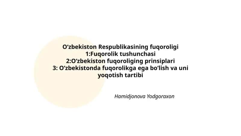 Oʻzbekiston Respublikasining fuqoroligi 1
