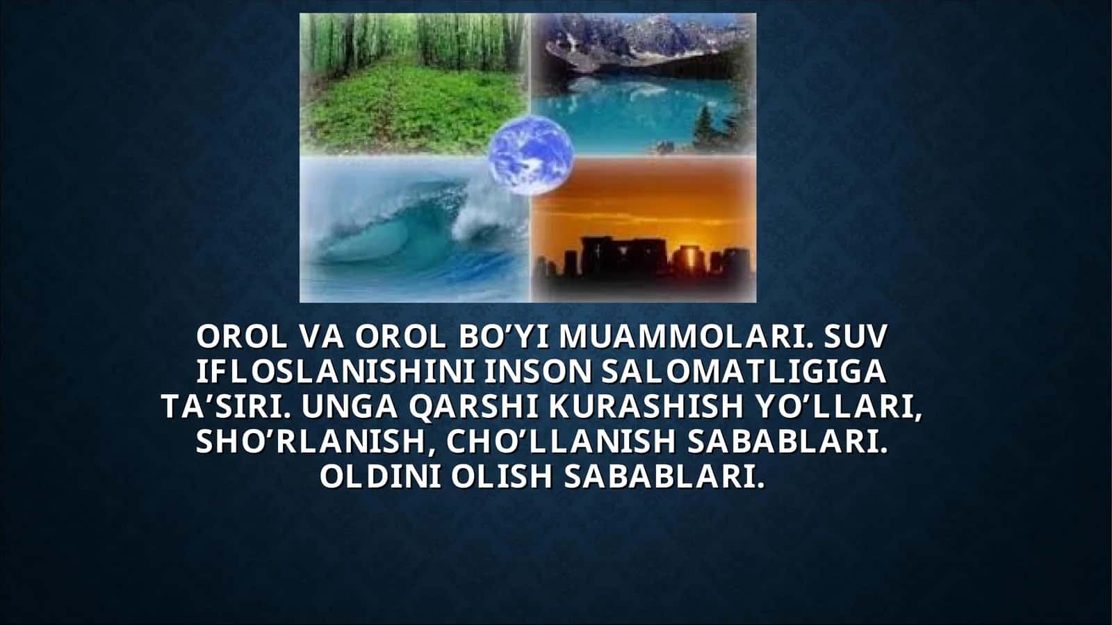 Orol va Orol bo'y muammolari 1