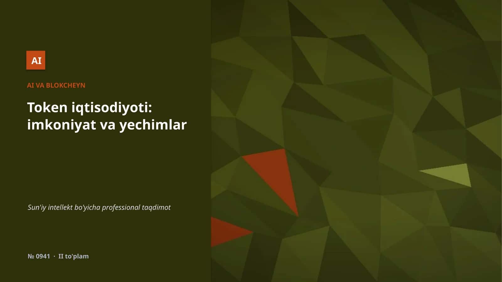 Token iqtisodiyoti: imkoniyat va yechimlar 1
