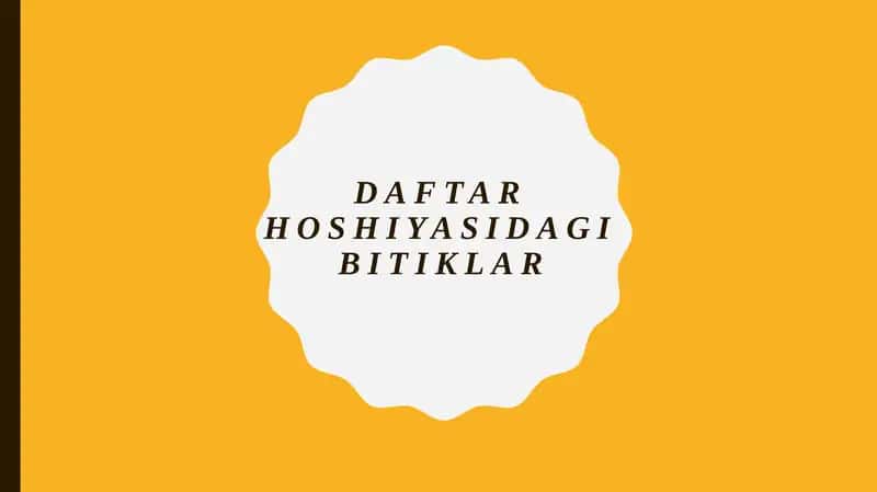 Daftar hoshiyasidagi bitiklar 1