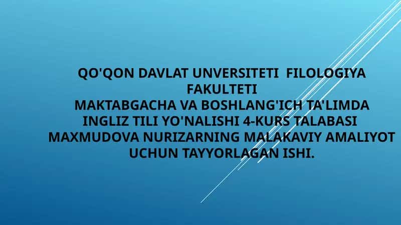 Maxmudova NURIZARning MALAKAVIY amaliyotu 1
