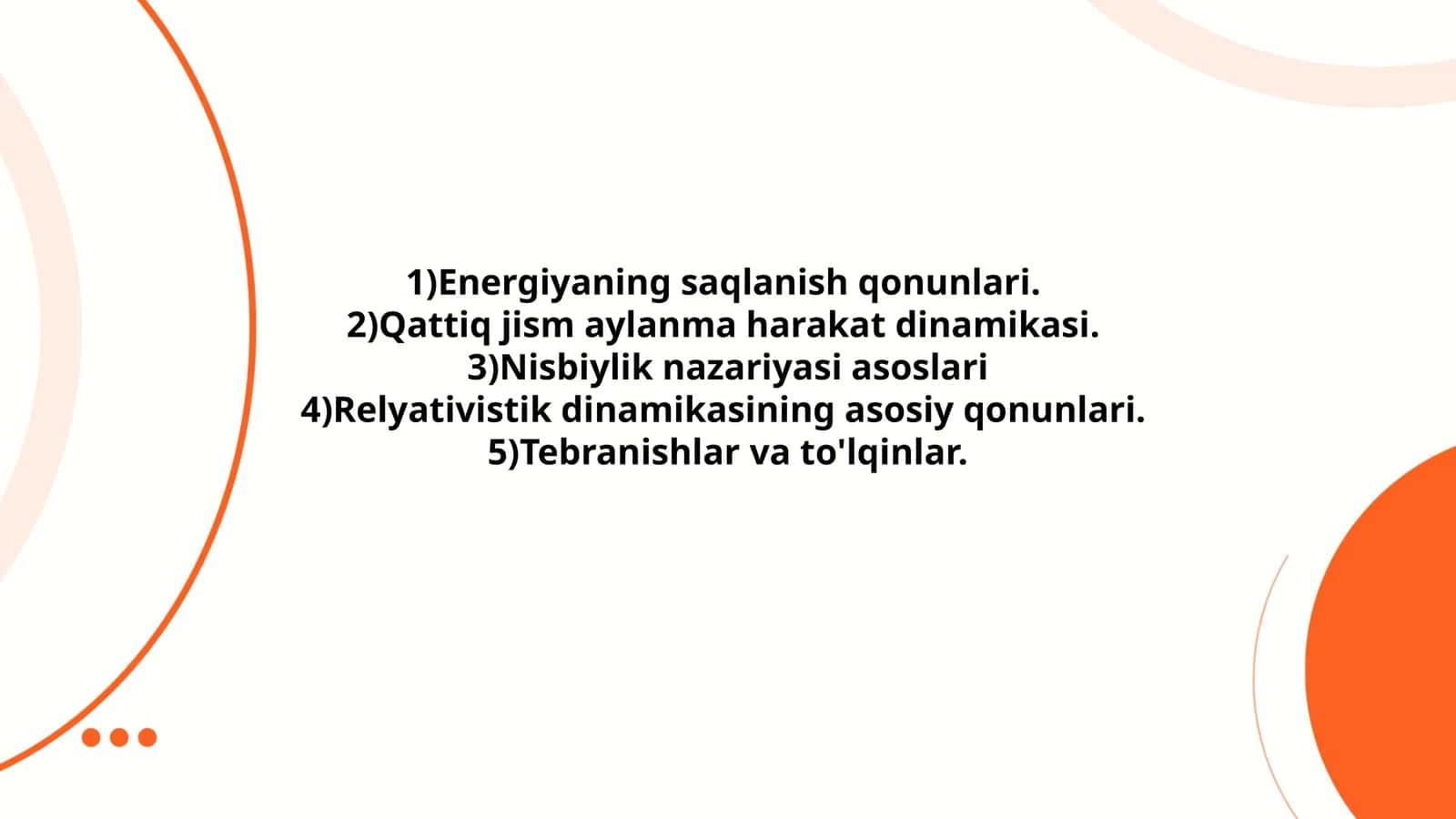 Energiyaning saqlanish qonunlari 1