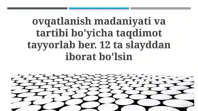 Ovqatlanish madaniyati