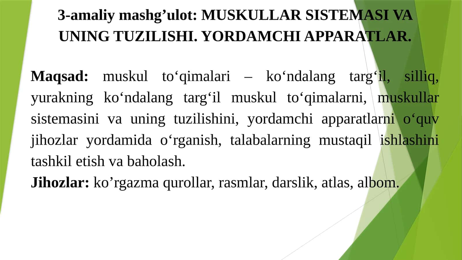 MUSKULLAR SISTEMASI VA UNING TUZILISHI 1
