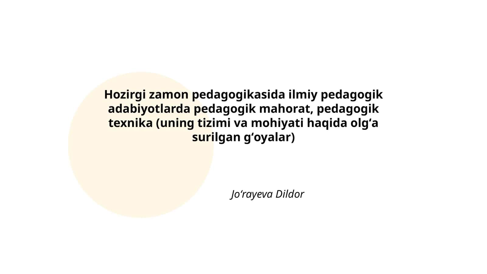 Pedagogik mahorat va texnika 1
