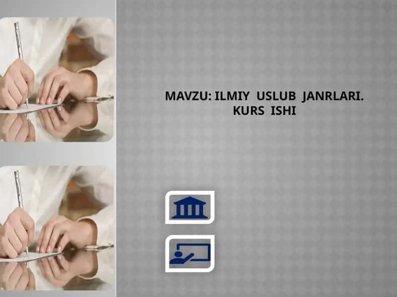 Ilmiy Uslub Janrlari Kursi 1