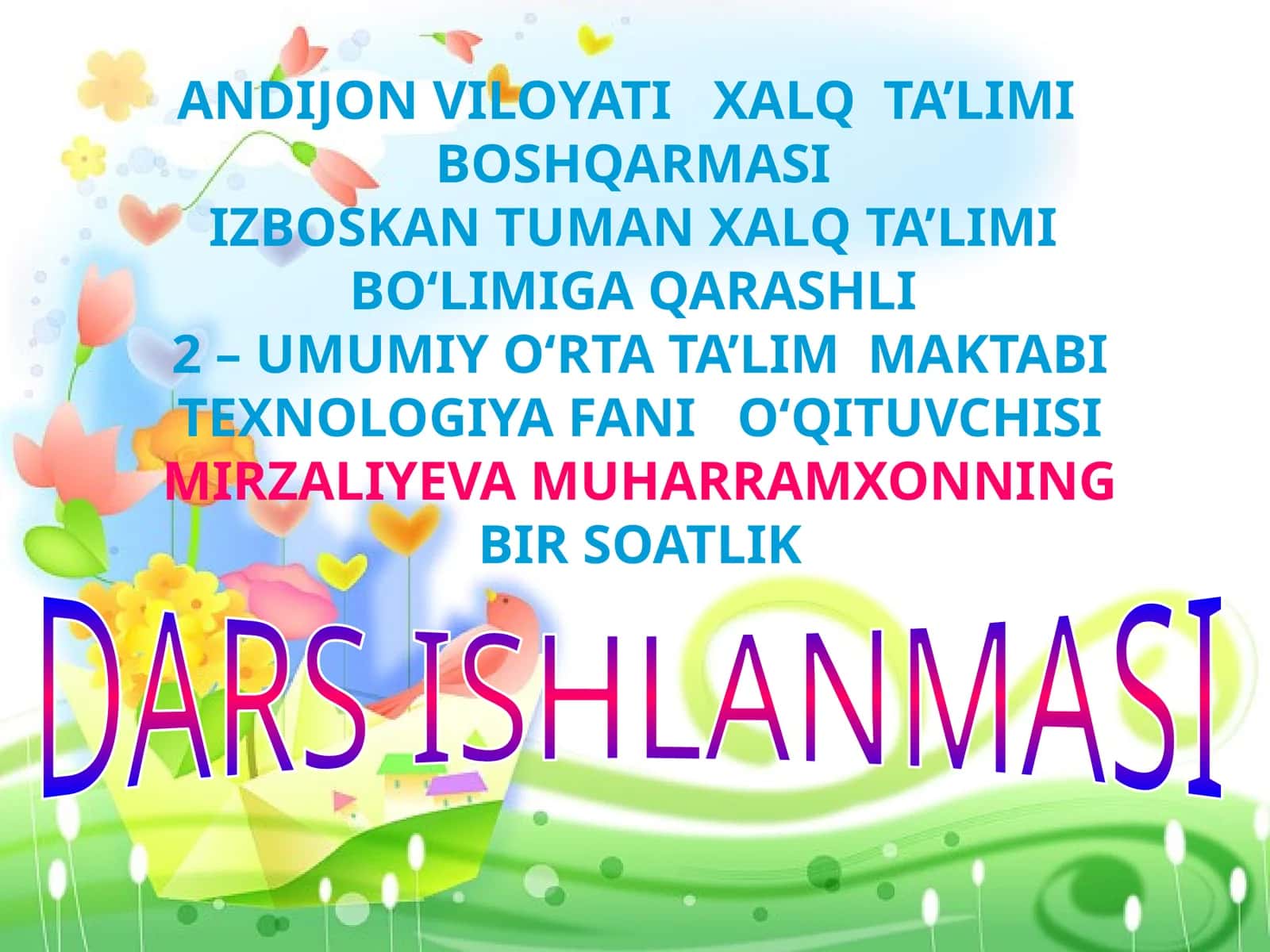 5-sinf Texnologiya. Fartuk qismlarini birlashtirish va oxirgi ishlov 1