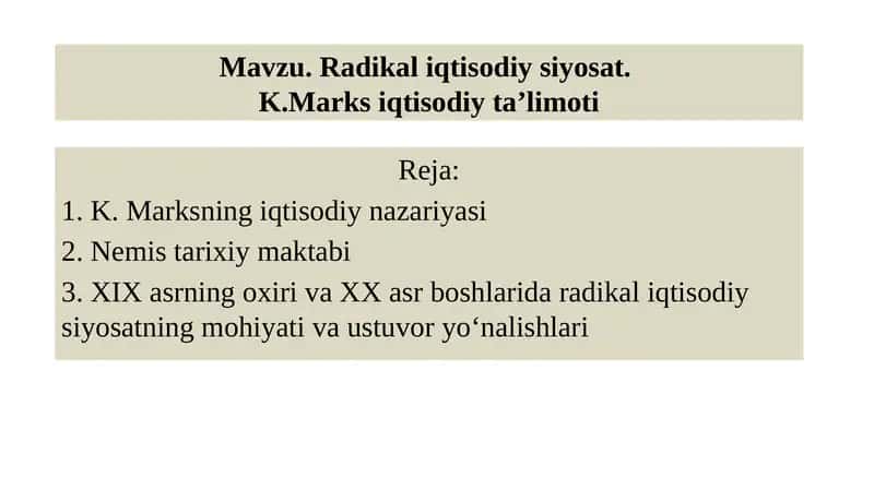 Radikal iqtisodiy siyosat 1