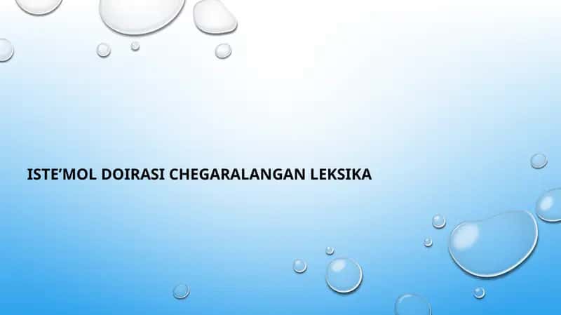 Iste’mol doirasi chegaralangan leksika 1
